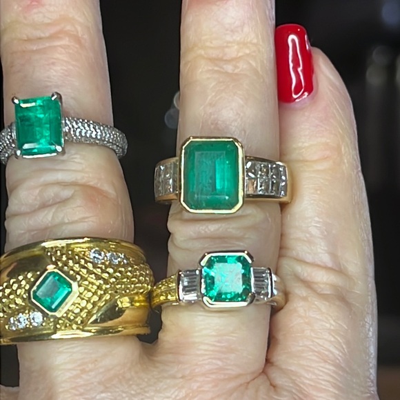 Emeralds sapphire and diamonds - Picture 8 of 9